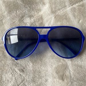 Chanel blue aviator sunglasses